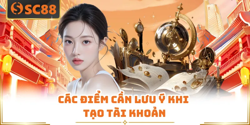 Các điểm cần lưu ý khi tạo tài khoản